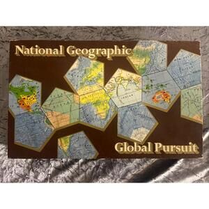 National Geographic GLOBAL PURSUIT Board Game Vintage 1987 COMPLETE NIB, RARE